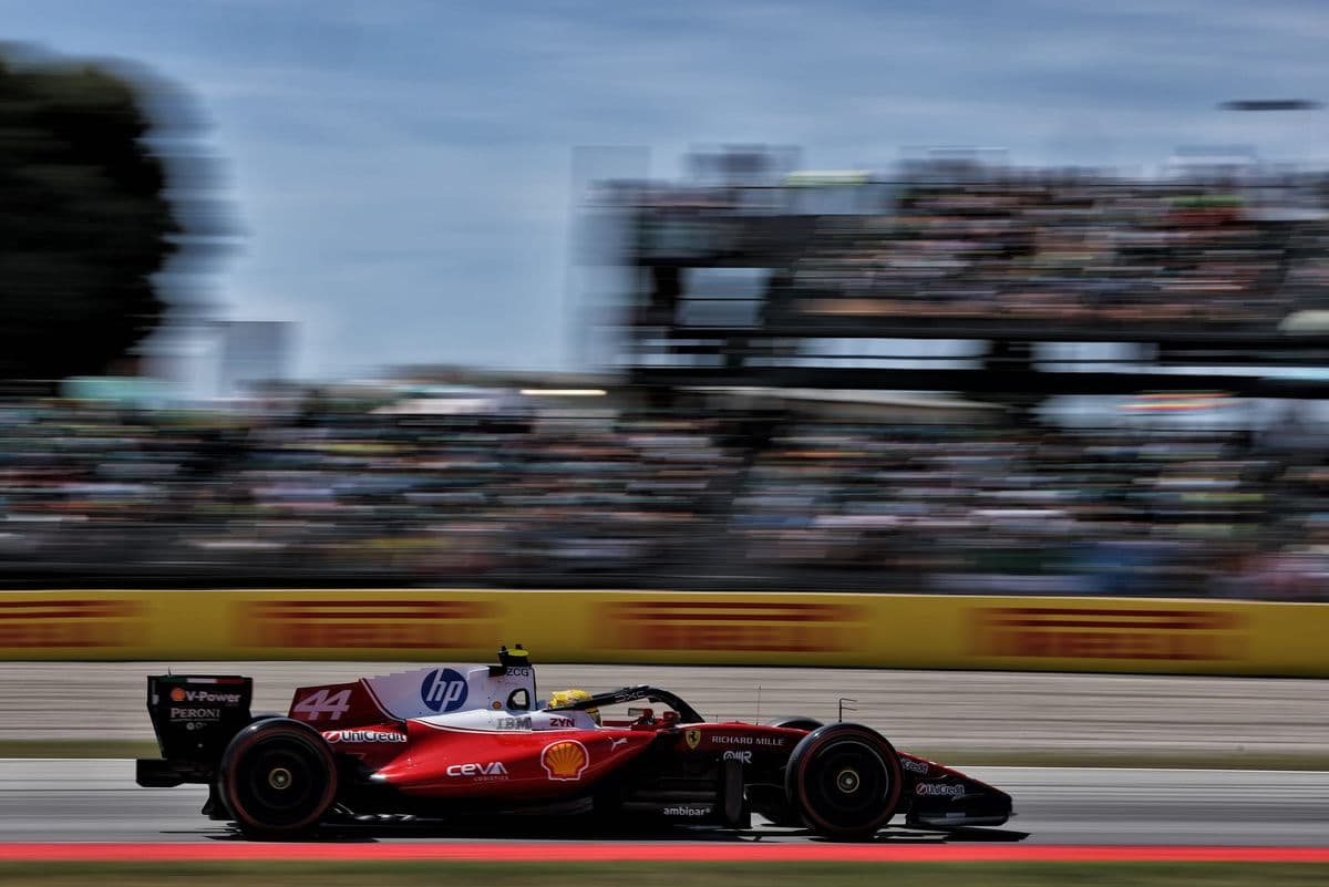 Ferrari on track during a 2026 Austrian Grand Prix session at the Red Bull Ring in Spielberg